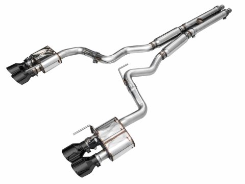 AWE 2024 Ford Mustang GT Fastback S650 RWD SwitchPath Cat-Back Exhaust w/ Quad Diamond Black Tips thumbnail 1