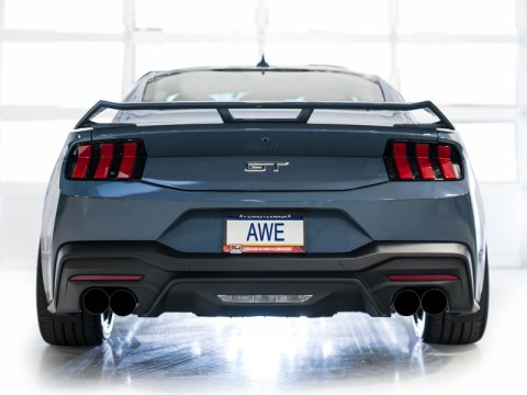 AWE 2024 Ford Mustang GT Fastback S650 RWD SwitchPath Cat-Back Exhaust w/ Quad Diamond Black Tips thumbnail 2