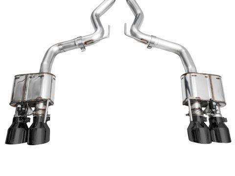 AWE 2024 Ford Mustang GT Fastback S650 RWD SwitchPath Cat-Back Exhaust w/ Quad Diamond Black Tips thumbnail 3