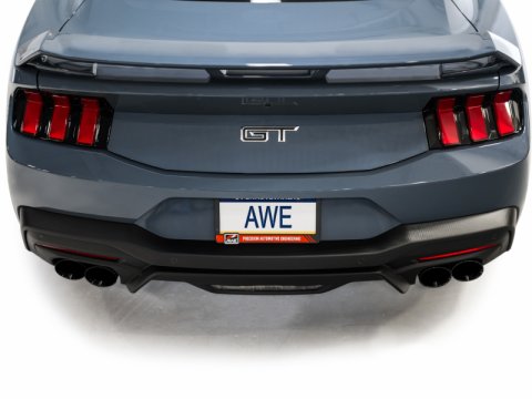 AWE 2024 Ford Mustang GT Fastback S650 RWD SwitchPath Cat-Back Exhaust w/ Quad Diamond Black Tips thumbnail 7