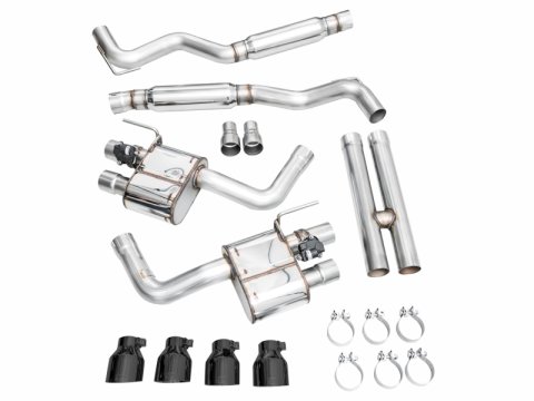 AWE 2024 Ford Mustang GT Fastback S650 RWD SwitchPath Cat-Back Exhaust w/ Quad Diamond Black Tips thumbnail 9