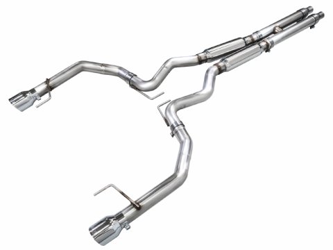 AWE 2024 Ford Mustang GT Fastback S650 RWD Track Edition Cat-Back Exhaust w/ Dual Chrome Silver Tips thumbnail 1