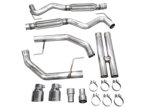 AWE 2024 Ford Mustang GT Fastback S650 RWD Track Edition Cat-Back Exhaust w/ Dual Chrome Silver Tips thumbnail 2