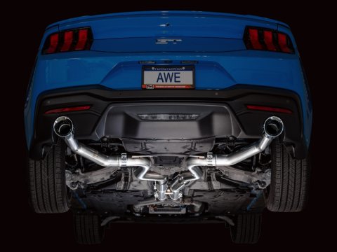 AWE 2024 Ford Mustang GT Fastback S650 RWD Track Edition Cat-Back Exhaust w/ Dual Chrome Silver Tips thumbnail 8