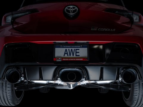 AWE Tuning 2023+ Toyota GR Corolla Track Edition Exhaust - Diamond Black Tips thumbnail 5