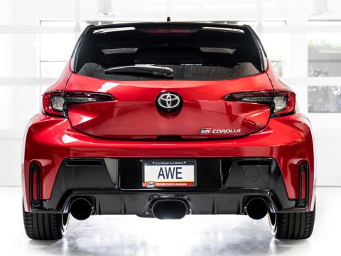 AWE Tuning 2023+ Toyota GR Corolla Track Edition Exhaust - Diamond Black Tips thumbnail 6