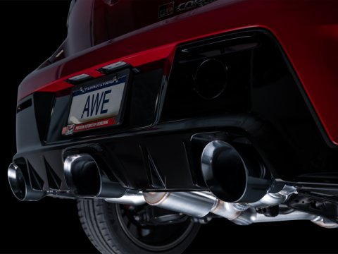 AWE Tuning 2023+ Toyota GR Corolla Track Edition Exhaust - Diamond Black Tips thumbnail 8