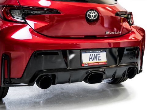 AWE Tuning 2023+ Toyota GR Corolla Track Edition Exhaust - Diamond Black Tips thumbnail 9