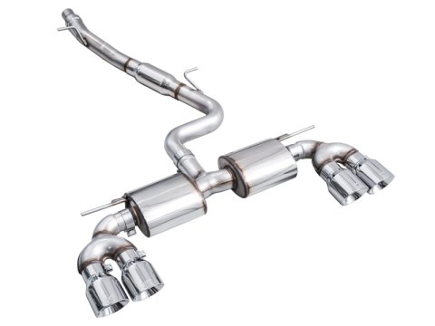 AWE Tuning MK8 Volkswagen Golf R 3in Touring Edition Quad Exhaust - Chrome Silver Tips thumbnail 7