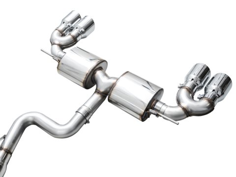 AWE Tuning MK8 Volkswagen Golf R 3in Touring Edition Quad Exhaust - Chrome Silver Tips thumbnail 9