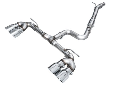 AWE Tuning MK8 Volkswagen Golf R 3in Track Edition Quad Exhaust - Chrome Silver Tips thumbnail 1