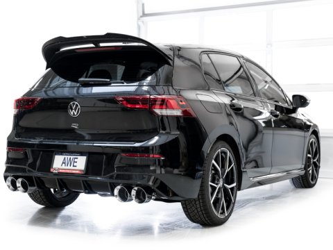 AWE Tuning MK8 Volkswagen Golf R 3in Track Edition Quad Exhaust - Chrome Silver Tips thumbnail 9