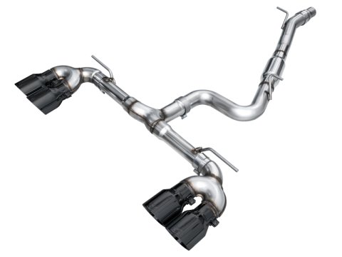 AWE Tuning MK8 Volkswagen Golf R 3in Track Edition Quad Exhaust - Diamond Black Tips thumbnail 1