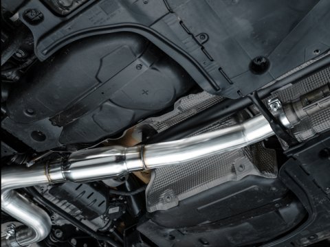AWE Tuning MK8 Volkswagen Golf R 3in Track Edition Quad Exhaust - Diamond Black Tips thumbnail 4