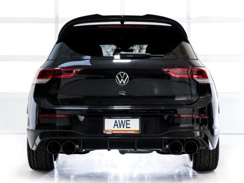 AWE Tuning MK8 Volkswagen Golf R 3in Touring Edition Quad Exhaust - Diamond Black Tips thumbnail 7