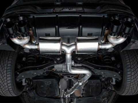 AWE Tuning MK8 Volkswagen Golf R 3in Touring Edition Quad Exhaust - Diamond Black Tips thumbnail 9