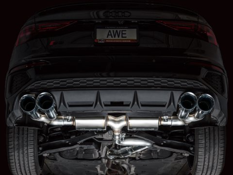 AWE Tuning 22-24 Audi 8Y S3 Touring Edition Exhaust - Chrome Silver Tips thumbnail 9