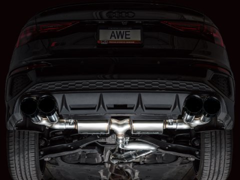 AWE Tuning 22-24 Audi 8Y S3 Touring Edition Exhaust - Diamond Black Tips thumbnail 4