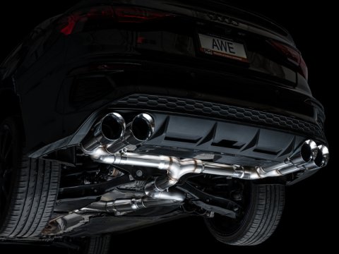 AWE Tuning 22-24 Audi 8Y S3 Track Edition Exhaust - Chrome Silver Tips thumbnail 2