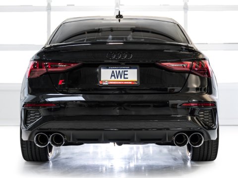AWE Tuning 22-24 Audi 8Y S3 Track Edition Exhaust - Chrome Silver Tips thumbnail 4