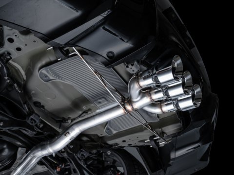 AWE Tuning 2024 Acura Integra Type S DE5 FWD Track Edition Exhaust w/ Triple Chrome Silver Tips thumbnail 2