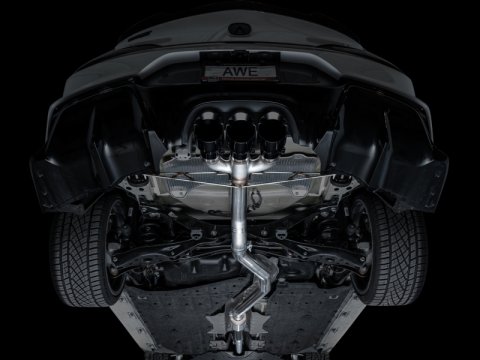 AWE Tuning 2024 Acura Integra Type S DE5 FWD Track Edition Exhaust w/ Triple Diamond Black Tips thumbnail 4