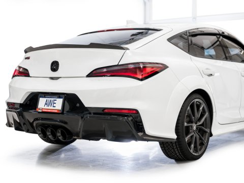 AWE Tuning 2024 Acura Integra Type S DE5 FWD Track Edition Exhaust w/ Triple Diamond Black Tips thumbnail 7