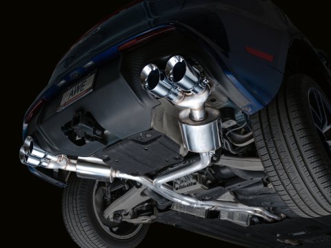 AWE Tuning 19-21 Porsche Macan 3.0T/2.9TT Touring Edition Cat-Back Exhaust w/ Chrome Silver Tips thumbnail 3