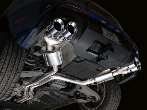 AWE Tuning 19-21 Porsche Macan 3.0T/2.9TT Touring Edition Cat-Back Exhaust w/ Chrome Silver Tips thumbnail 4