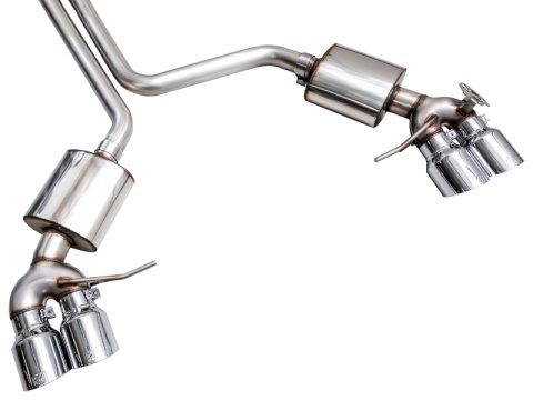 AWE Tuning 19-21 Porsche Macan 3.0T/2.9TT Touring Edition Cat-Back Exhaust w/ Chrome Silver Tips thumbnail 5