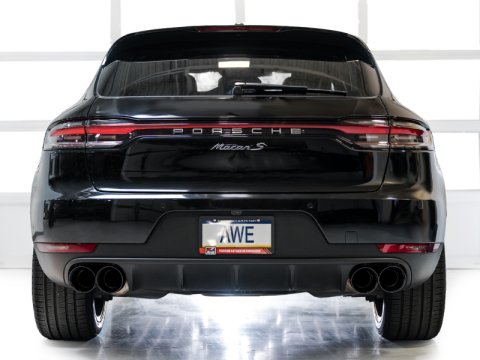 AWE Tuning 19-21 Porsche Macan 3.0T/2.9TT Touring Edition Cat-Back Exhaust w/ Diamond Black Tips thumbnail 4