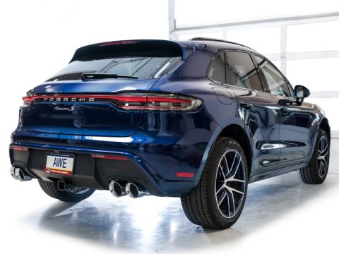 AWE Tuning 2022+ Porsche Macan 2.9TT Touring Edition Cat-Back Exhaust w/ Chrome Silver Tips thumbnail 2