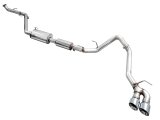 AWE Tuning Exhaust for 4th Gen Toyota Tacoma Dual Chrome Silver Tips thumbnail 1