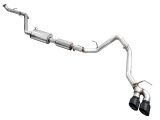 AWE Tuning Exhaust for 4th Gen Toyota Tacoma Dual Diamond Black Tips thumbnail 1