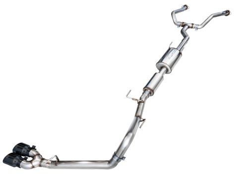 AWE Tuning 0FG Exhaust for 3rd Gen Toyota Tundra - Dual Diamond Black Tips thumbnail 1