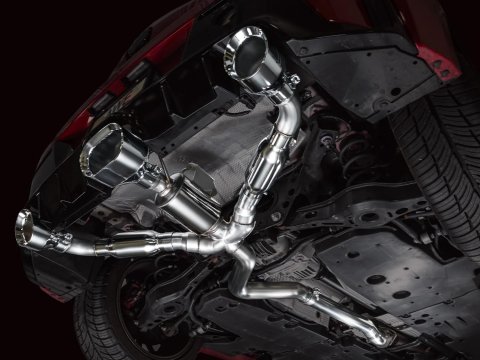 AWE Tuning 23-24 Toyota GR Corolla Track Edition Cat-Back Exhaust - Chrome Silver Tips thumbnail 2
