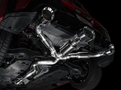 AWE Tuning 23-24 Toyota GR Corolla Track Edition Cat-Back Exhaust - Chrome Silver Tips thumbnail 4