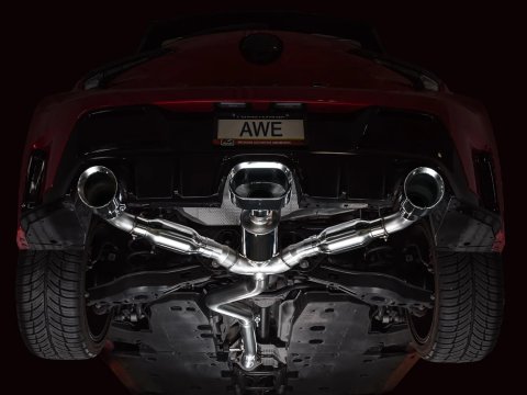 AWE Tuning 23-24 Toyota GR Corolla Track Edition Cat-Back Exhaust - Chrome Silver Tips thumbnail 5