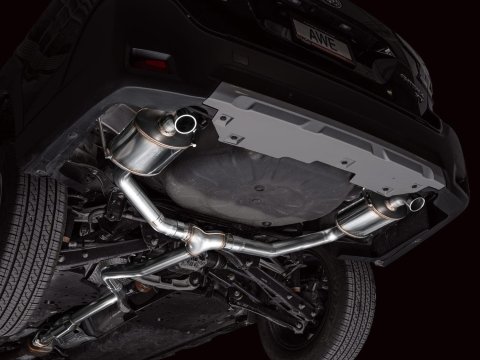 AWE Tuning 20-25 Subaru Outback (Wilderness & XT) 0FG Cat-Back Exhaust w/Dual BashGuards thumbnail 2