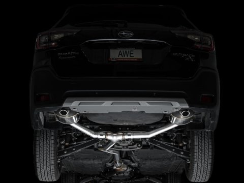 AWE Tuning 20-25 Subaru Outback (Wilderness & XT) 0FG Cat-Back Exhaust w/Dual BashGuards thumbnail 9