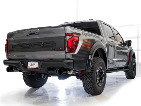 AWE Tuning Gen 3 Raptor R SwitchPath Exhaust - Diamond Black Tips thumbnail 3