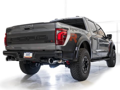 AWE Tuning Gen 3 Raptor R SwitchPath Exhaust - Chrome Silver Tips thumbnail 3