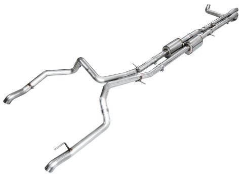 AWE Tuning 4th Gen GM 1500 6.2L Cat-Back Split Rear Exit (w/ Bumper Cutouts) - OE Tips thumbnail 1