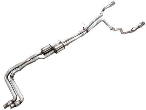 AWE Tuning 25+ RAM 1500 3.0TT 0FG Cat-Back Touring Exhaust - Chrome Silver Tips thumbnail 2