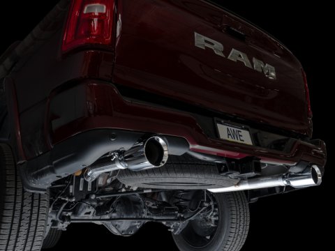 AWE Tuning 25+ RAM 1500 3.0TT 0FG Cat-Back Touring Exhaust - Chrome Silver Tips thumbnail 4