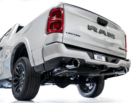 AWE Tuning 25+ RAM 1500 3.0TT 0FG Cat-Back Touring Exhaust - Chrome Silver Tips thumbnail 6
