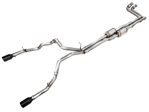 AWE Tuning 25+ RAM 1500 3.0TT 0FG Cat-Back Touring Exhaust - Diamond Black Tips thumbnail 1