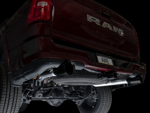 AWE Tuning 25+ RAM 1500 3.0TT 0FG Cat-Back Touring Exhaust - Diamond Black Tips thumbnail 2