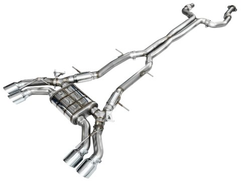 AWE Tuning 2021+ Cadillac CT4-V Blackwing SwitchPath Exhaust - Chrome Silver Tips thumbnail 1