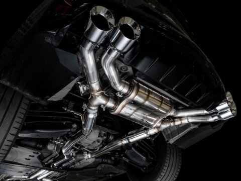 AWE Tuning 2021+ Cadillac CT4-V Blackwing SwitchPath Exhaust - Chrome Silver Tips thumbnail 2